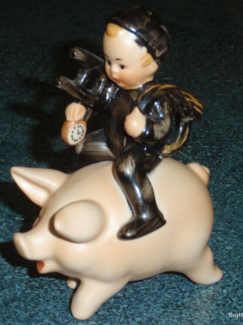 "Chimney Sweep Boy on Pig" Goebel Hummel Figurine #SP061 Germany Christmas Gift!